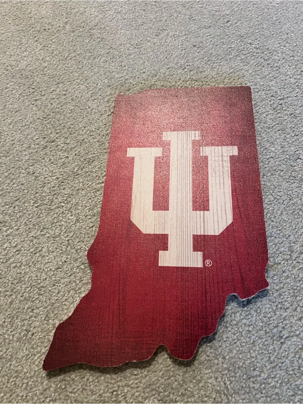 Indiana University Hoosiers Red and White Wall Decor Set & Hat